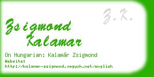 zsigmond kalamar business card