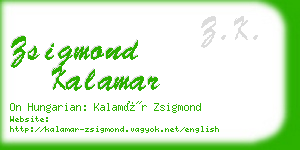 zsigmond kalamar business card
